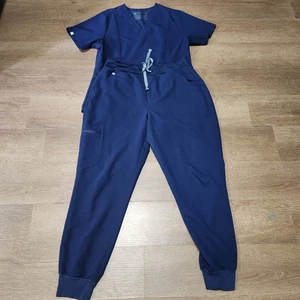 FIGS Navy Blue Technical Collection Scrub Top & Jogginghose Set Damen Medium - Bild 1 von 11