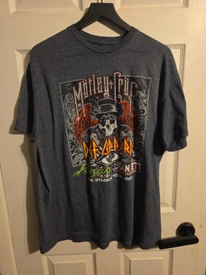 Camisa Motley Crue Poison Def Leppard Joan Jett Stadium Tour Para Hombre XL Negra 2022 Foto 1 de 3