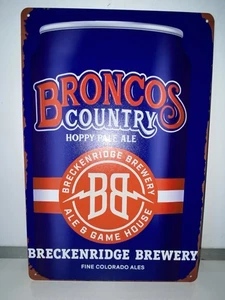 Denver Broncos - Breckenridge Brewing Metal Sign - Broncos Country Beer - Picture 1 of 4