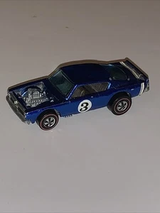King Kuda 1969 Blue #6 Original Hot Wheels Vintage Redline Champagne Interior! - Imagen 1 de 10