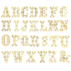 Alphabet LEDs Light Standing Letters Sign With Bulbs Night LampC - Picture 1 of 7
