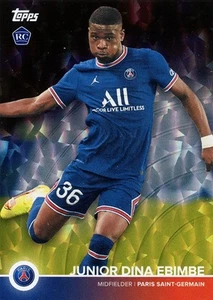 JUNIOR DINA EBIMBE RC 2021-22 Topps Paris Saint-Germain Soccer ICY Parallel - Picture 1 of 2