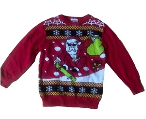 Well Worn Holiday kids sweater skateboarding Santa Size XS - Picture 1 of 3