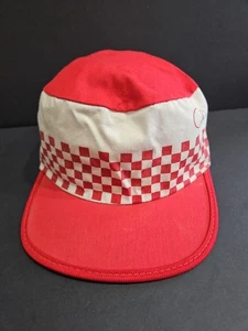 OP OCEAN PACIFIC GORRA SOMBRERO ESTILO PINTOR ELÁSTICO PEQUEÑO/MEDIANO VINTAGE A CUADROS * - Imagen 1 de 9