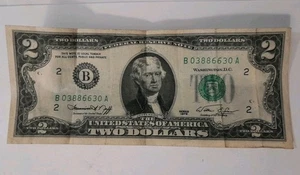 Billete de moneda 1976 US $2 números de serie elegantes - 03886630, patrón muy raro - Imagen 1 de 20