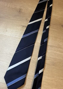 Vintage Men’s Madison Tie blue stripe made in England 60/70s - Picture 1 of 3