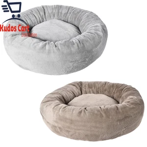Mighty Paws Oval Kunstfell Haustierbett Katze Hund Luxus Anti-Rutsch Basis Waschbarer Bezug - Bild 1 von 12