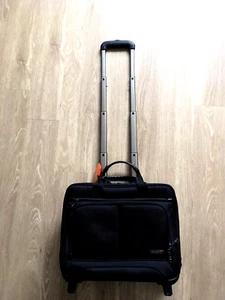 Samsonite Wheel Rolling Carry-On Black Briefcase Luggage Overnight Bag 16.5” - Picture 1 of 11