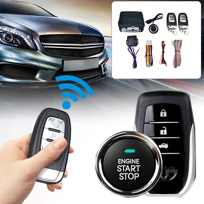 Keyless Entry Engine Start Alarm System Push Button Remote Starter Stop Car SUjt - Image 1 of 4