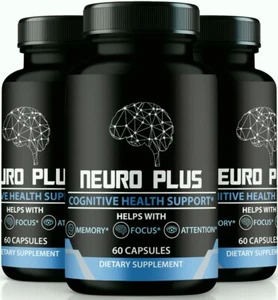 (3 Pack) Neuro Plus Brain & Focus Formula, NeuroPlus Pills for Brain Health - Picture 1 of 8