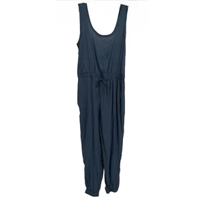 Onia Susie Jumpsuit Neu mit Etikett Blau Damen Taschen Ärmellos Größe Large Taille zum Binden - Bild 1 von 11