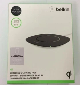 Almohadilla de carga inalámbrica Belkin QI, cable micro USB de 1,8/6 pies, en caja - Imagen 1 de 5