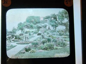 Magic Lantern Slide Late 1800's early 1900's Gardens - Picture 1 of 1