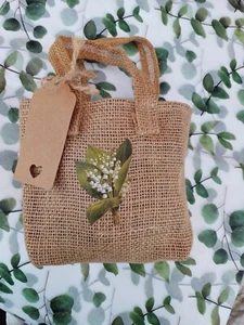 herbal gift set in handmade jute lined bag relaxing herbal bath and 3 soy wax me - Picture 1 of 4