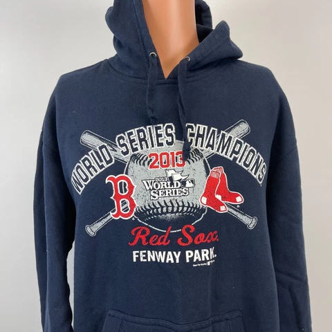 Boston Red Sox 2013 World Series Champs Hoodie Sweatshirt MLB Baseball Size M Cover