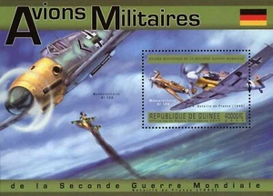 German Military Aircrafts Stamp Messerschmitt Bf 109 Airplane Military S/S MNH - Picture 1 of 12