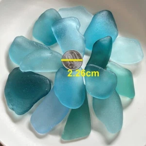 Natural Sea Beach Glass Surf-Tumbled 285g Light Blue L - Picture 1 of 2
