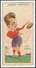 PLAYERS 1927 FOOTBALL CARICATURES BY "MAC"- #45-LONDON WELSH & WALES-W.C.POWELL
