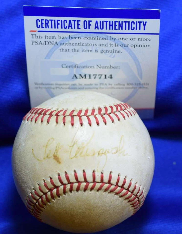 Ted Kluszewski PSA DNA Coa Autograph Feeney National League Signed Baseball - Image 1 of 2