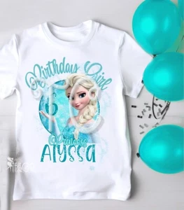 Frozen Else Anna Birthday Tee T Shirt, Disney Frozen Birthday Party Tees Outfit - Picture 1 of 10