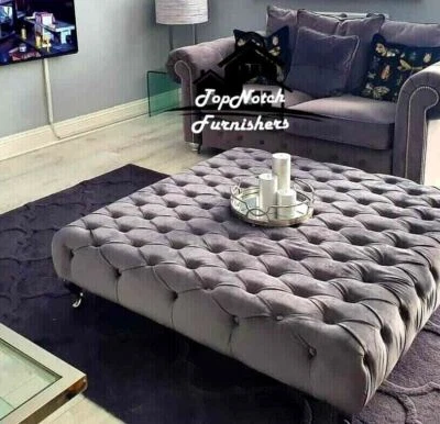 Chesterfield Footstool/coffee table, Pouffe. 30inches length x 30inches width - Image 1 of 4