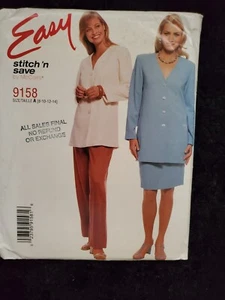 McCall's 9158 Easy Jacket pants Skirts Size 8,10,12,14 Uncut Sewing Pattern - Foto 1 di 2