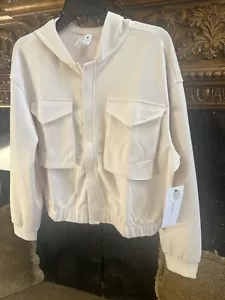 Giacca con cappuccio di YogaLicious taglia M extra morbida! WOW! Elasticizzato 4 Vie, Autunno Subacqueo - Foto 1 di 7