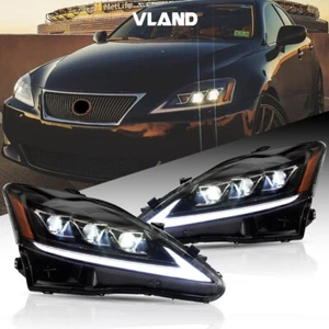VLAND LED Projector Headlights For 2006-2013 Lexus IS 250 350 ISF w/Sequential - Picture 1 of 12