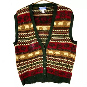 Vintage Pendleton Strick Wolle Pullover Weste groß mehrfarbig Muster 90er - Bild 1 von 4