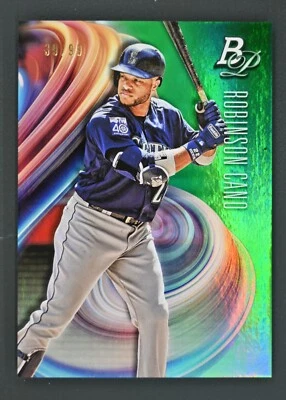 Bowman Platinum #16 Robinson Cano 2018/99 Green Parallel Seattle Mariners Foto 1 de 2