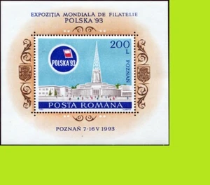 Romania 1993 World Stamp Exhibition POLSKA 93 - Block - MNH - Picture 1 of 1