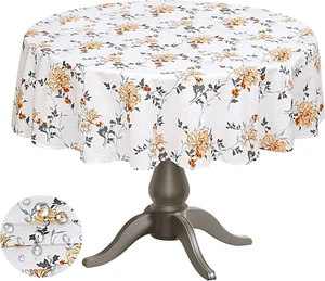 RUVANTI round Tablecloth 70 Inch, for 3-6 Feet Tables,round Table Cover Is Stain - Picture 1 of 12