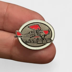 Vintage Aviation Aircraft  Pin Biplane Airplane Fighter Enamel Lapel Hat Pinback - Picture 1 of 3