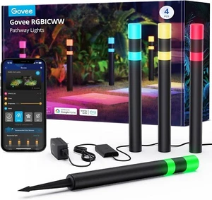 Govee 4-pcs Outdoor Pathway Lights RGBICWW IP65 works w/ Alexa - NEW - Picture 1 of 10