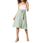 BRAVE SOUL MORA Womens Midi Skirts Elasticated Waist Ladies Summer Printed Skirt