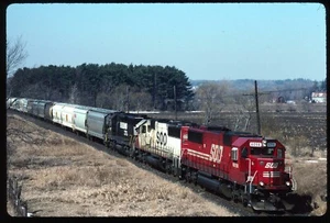 Original Rail Slide - SOO Soo Line 6056+ Bowmanville ON 3-27-1997 - Picture 1 of 1