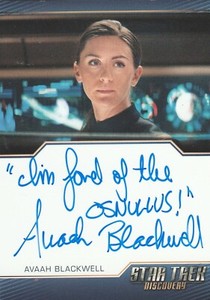 Rittenhouse Star Trek Discovery Season 3 Avaah Blackwell autograph inscription E