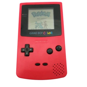 Red Retrofit Nintendo Game Boy Color GBC Console + Game Card - Picture 1 of 4