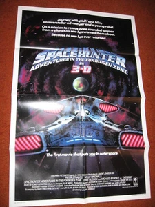 PÓSTER DE LA PELÍCULA SPACEHUNTER 3-D ADVANCE 1983 ciencia ficción ovni - Imagen 1 de 1