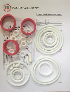 1979 Williams Laser Ball Pinball Machine Rubber Ring Kit - aka Lazer Ball - Picture 1 of 2