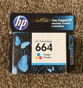 NUEVO Cartucho Ventaja Tinta Tricolor HP 664 Genuino - F6V28AL Julio 2022 - Imagen 1 de 4