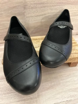 Abeo BIO System 24/7 Women Mary Jane  Comfort Black Leather Strap Flats Size 6.5 - Image 1 of 4