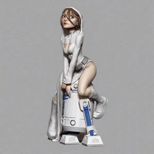Kit Modelo Impresión 3D 1/18 100mm Niña Star Wars Princesa R2-D2 Sin Pintar - Imagen 1 de 3