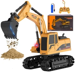 Construction Excavator - Toy Engineering Digger Truck, Remote Control Recharg... - Picture 1 of 8