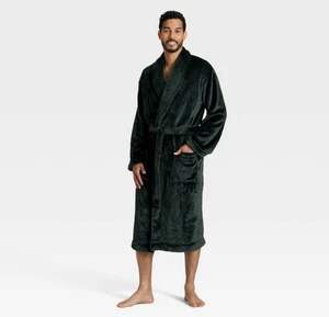 Goodfellow & Co Herren Plüsch Morgenmantel - (Small/Medium, dunkelgrün) Neu mit Etikett - Bild 1 von 3