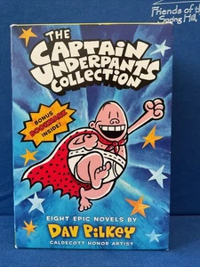The Captain Underpants Boxed Collection of eight novels by Dav Pilkey 1997 PB - Picture 1 of 11