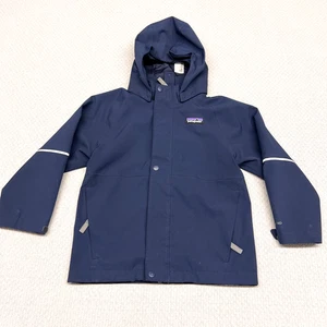 Patagonia Torrentshell Regenjacke Kinder 5t dunkelblau Full Zip Kapuze Outdoor - Bild 1 von 11