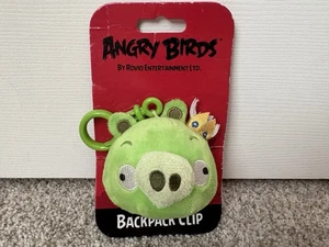 Angry Birds Plush New Backpack Clip Green King Pig 3” Commonwealth 2012 - Picture 1 of 2