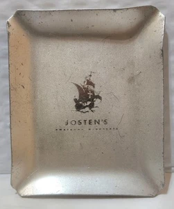 2 Josten’s Owatonna Minnesota MCM Ship Sailing Vintage metal Ashtray promotional - Picture 1 of 4
