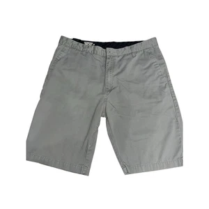 Volcom Men’s Shorts Flat front gray chinos size 36 w 9 “ inseam Embroidered logo - Picture 1 of 8